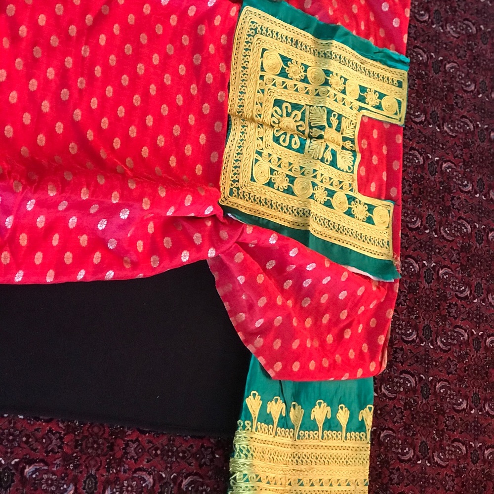 Afghan dress unsewed . Party wedding